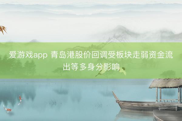 爱游戏app 青岛港股价回调受板块走弱资金流出等多身分影响