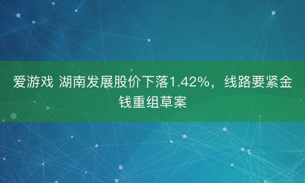 爱游戏 湖南发展股价下落1.42%，线路要紧金钱重组草案