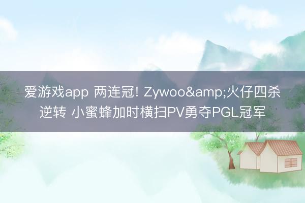 爱游戏app 两连冠! Zywoo&火仔四杀逆转 小蜜蜂加时横扫PV勇夺PGL冠军