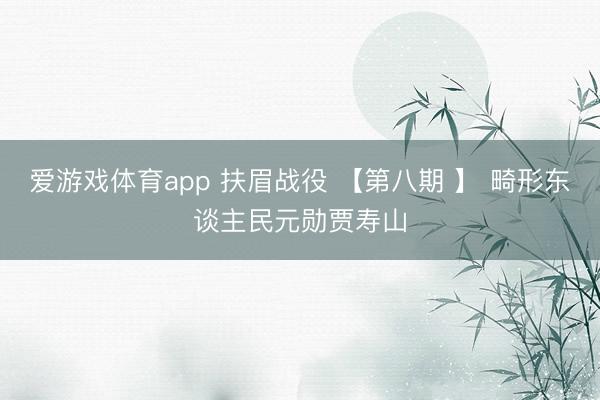 爱游戏体育app 扶眉战役 【第八期 】 畸形东谈主民元勋贾寿山