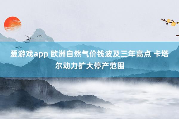爱游戏app 欧洲自然气价钱波及三年高点 卡塔尔动力扩大停产范围