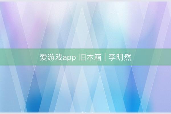 爱游戏app 旧木箱 | 李明然