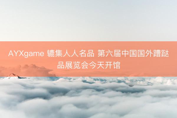 AYXgame 辘集人人名品 第六届中国国外蹧跶品展览会今天开馆