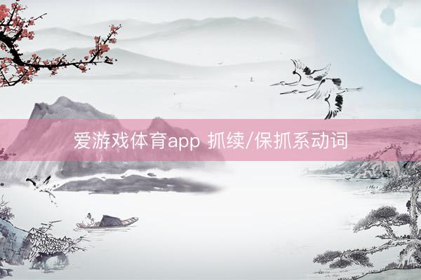 爱游戏体育app 抓续/保抓系动词