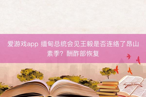 爱游戏app 缅甸总统会见王毅是否连络了昂山素季？酬酢部恢复